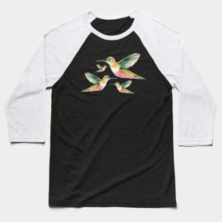 Birds watercolor  mirroring Baseball T-Shirt